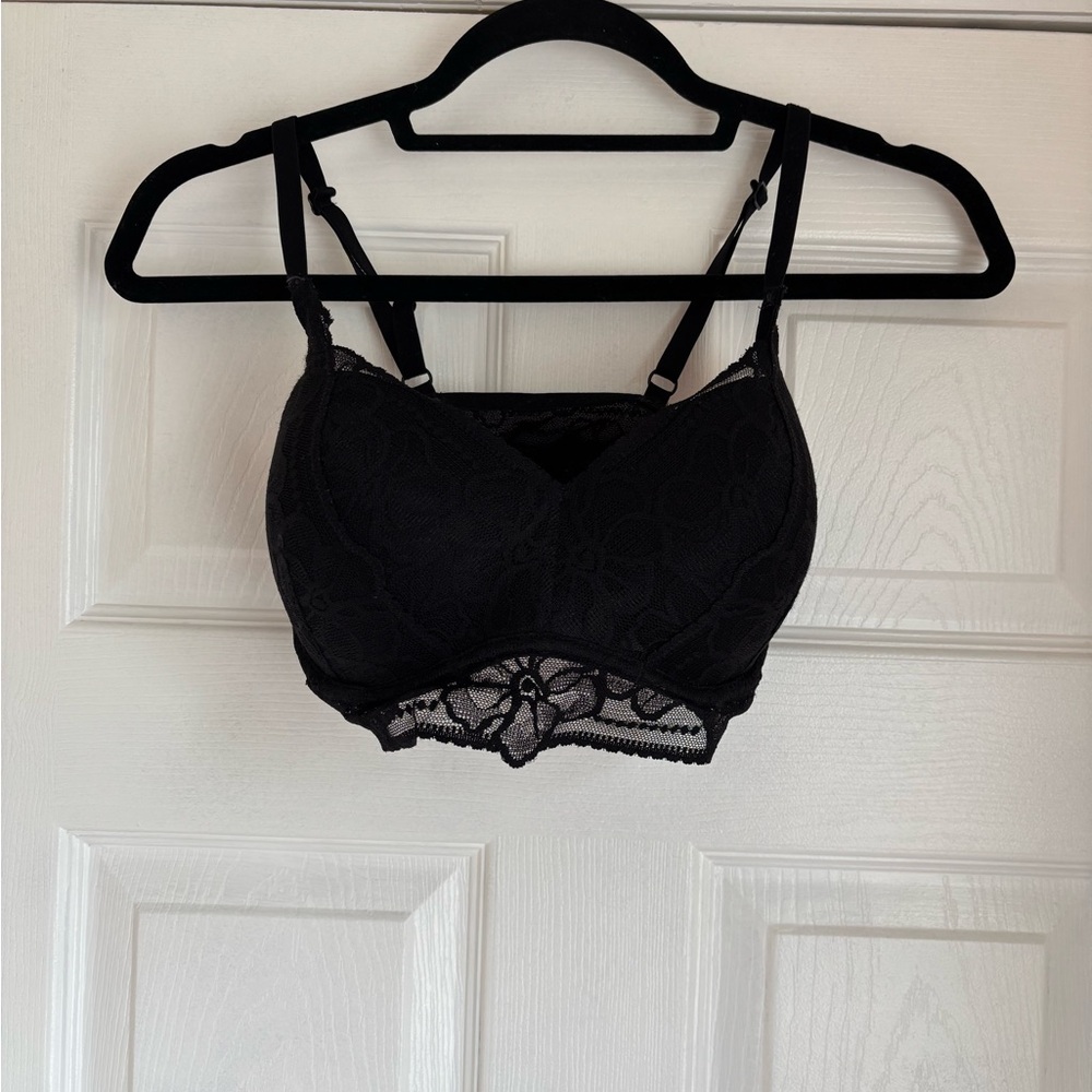 Pink brand Black Lace Bralette